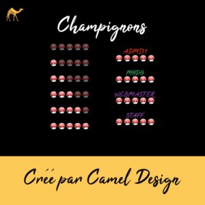 miniature rank champignon - Camel Design