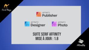 Serif Affinity mise à jour 1.8